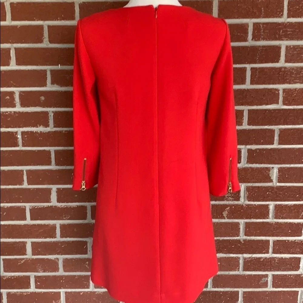 J Crew zippered red dress